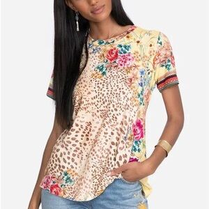 JOHNNY WAS Wildflower Favorite Crewneck Swing Tee In Multi